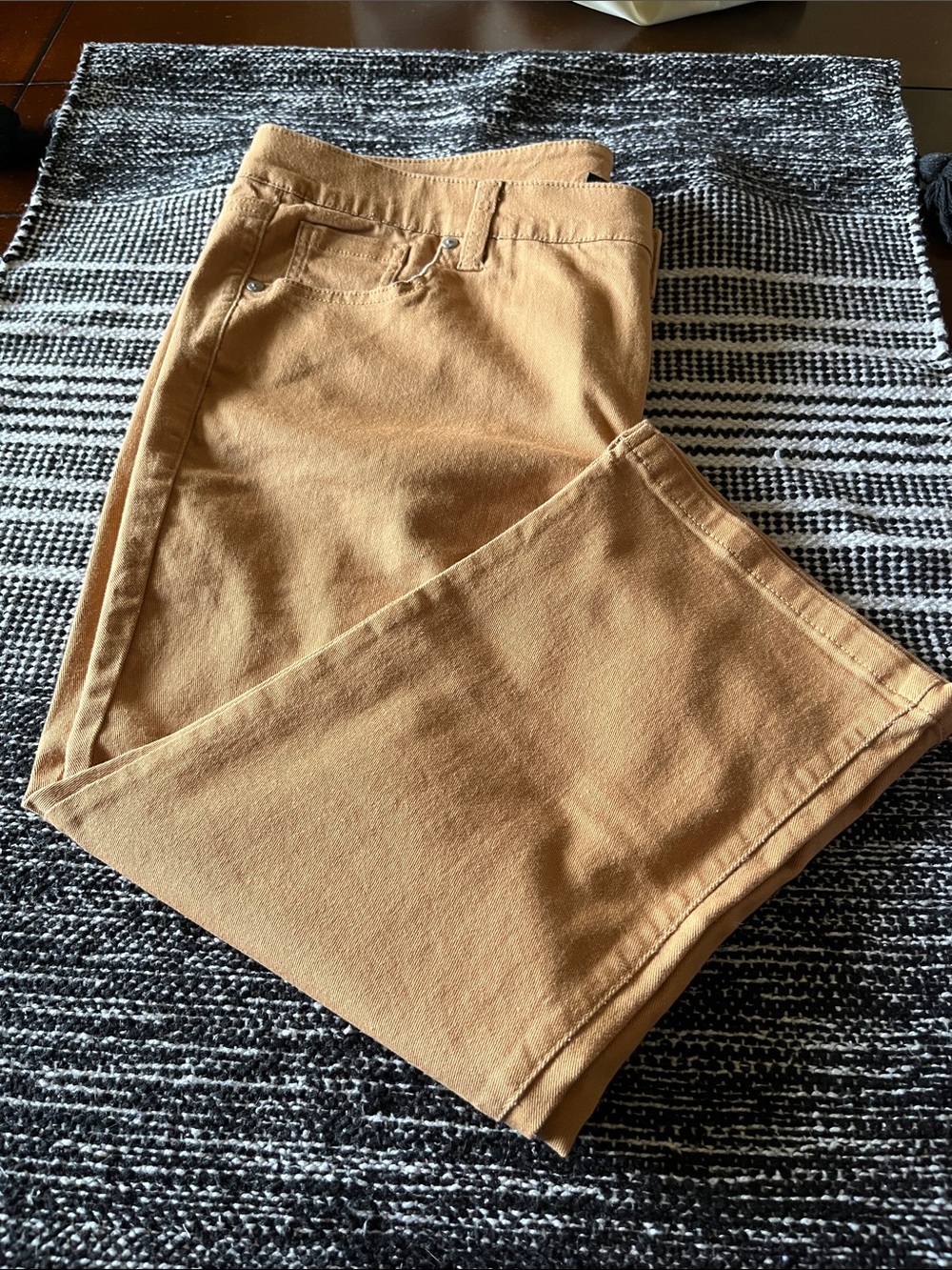 Lane Bryant camel pedal jeans.